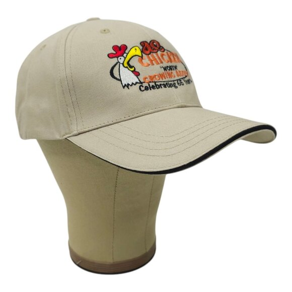 Chicken Worth Crowing About Embroidered Tuck Strap Cap Trucker Baseball Hat - Picture 3 of 13